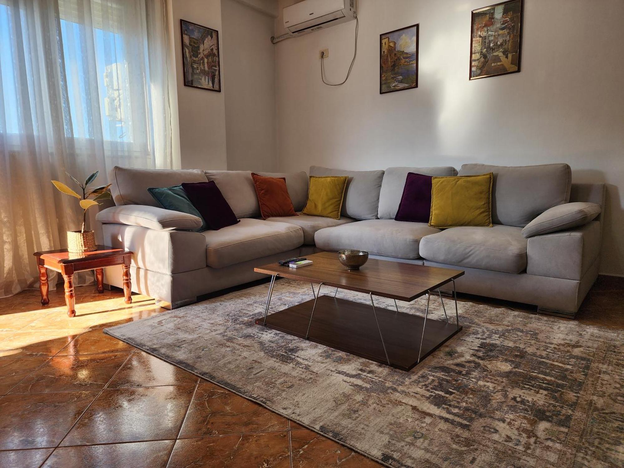Cozy Sunlit Apartment With Scenic Balcony View Tirana Bagian luar foto